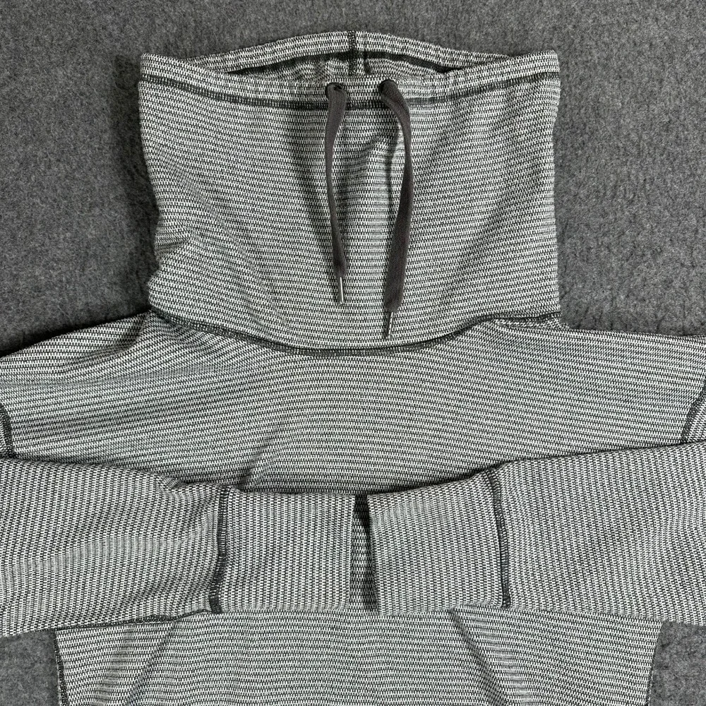 Womens Striped Cowl Neck Hoodie Medium Pullover‎ Top NO BRAND OR SIZE